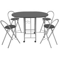 TABLE À MANGER COMPLÈTE ensemble de salle à manger pliable en MDF, au desi TABLE À MANGER COMPLÈTE ensemble de salle à manger pliable en MDF, au desi