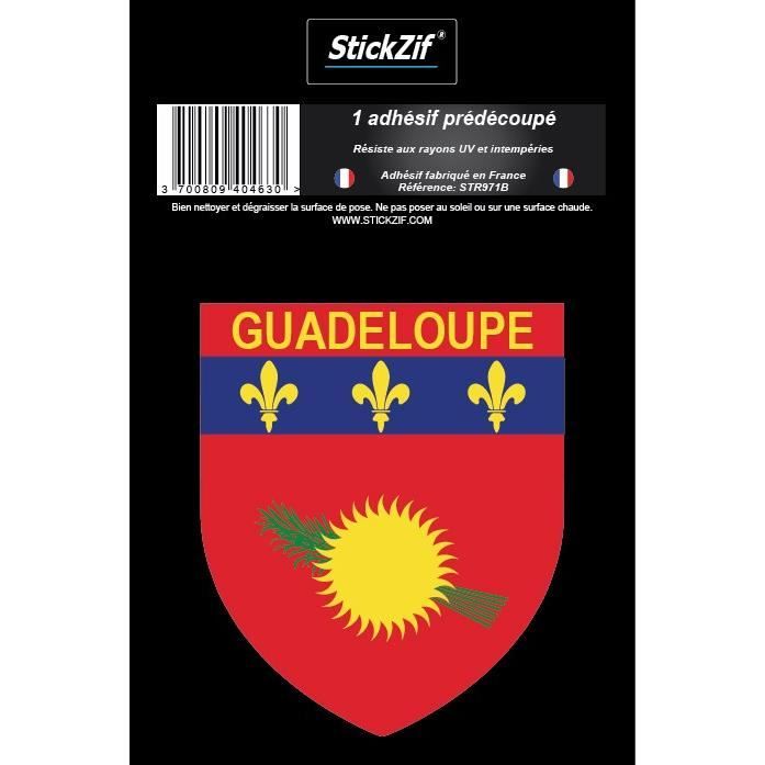 STICKZIF 1 Adhésif Blason Guadeloupe STR971B