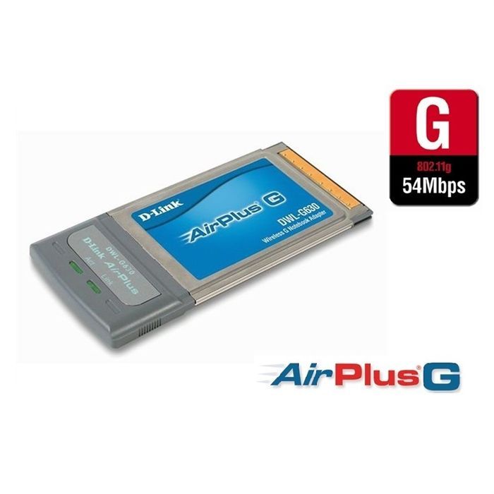 Carte réseau PCMCIA WiFi 802.11g 54 Mbps   Connectivité  PC card