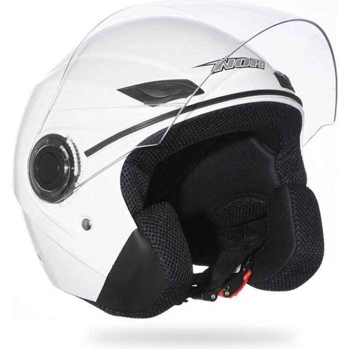 Casque Moto Scooter Jet NOX N630 Blanc   Achat / Vente CASQUE Casque