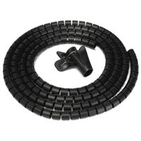 GOULOTTE - CACHE FIL Noir 2M Ø15mm Gaine Tube Spirale Range Cache Câble GOULOTTE - CACHE FIL Noir 2M Ø15mm Gaine Tube Spirale Range Cache Câble