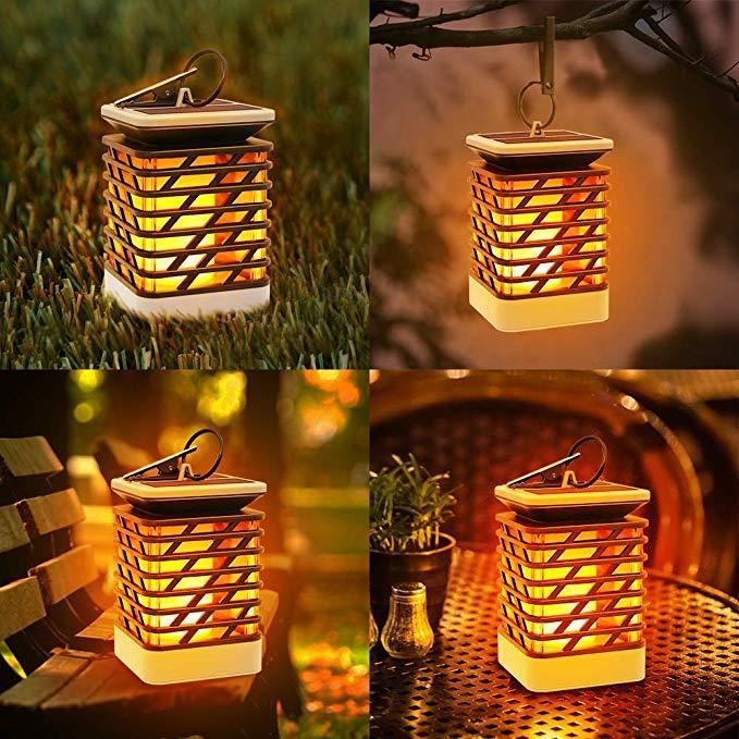 D'ambiance Solaire intérieur À Ip55 lampes lanterne Led Flammes Lampe Exterieur Led 75 Automatique extérieur Etanche SzUMVpq