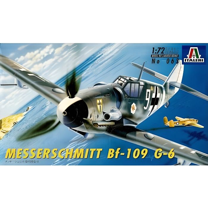 Maquette Plastique Avion Bf-109 1:48 - Avion De Chasse Seconde Guerre Mondiale - Avec Hélice Mobile - Pour Modélistes (à Peindre Et Coller)