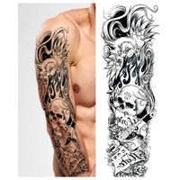TATOO - BIJOU DE CORPS Tatouage temporaire autocollant crâne Rose Fleurs TATOO - BIJOU DE CORPS Tatouage temporaire autocollant crâne Rose Fleurs