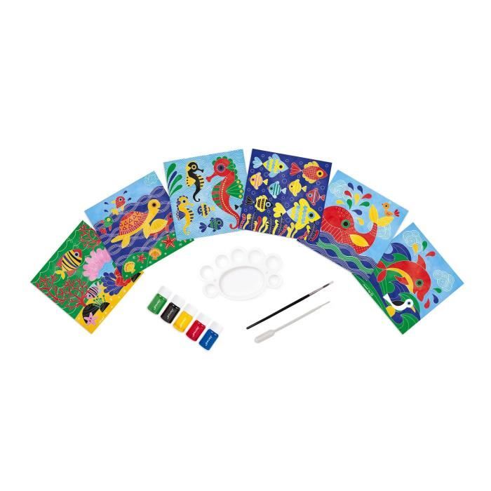 JANOD Coffret Cartes aquarelle ''Monde sous-marin''