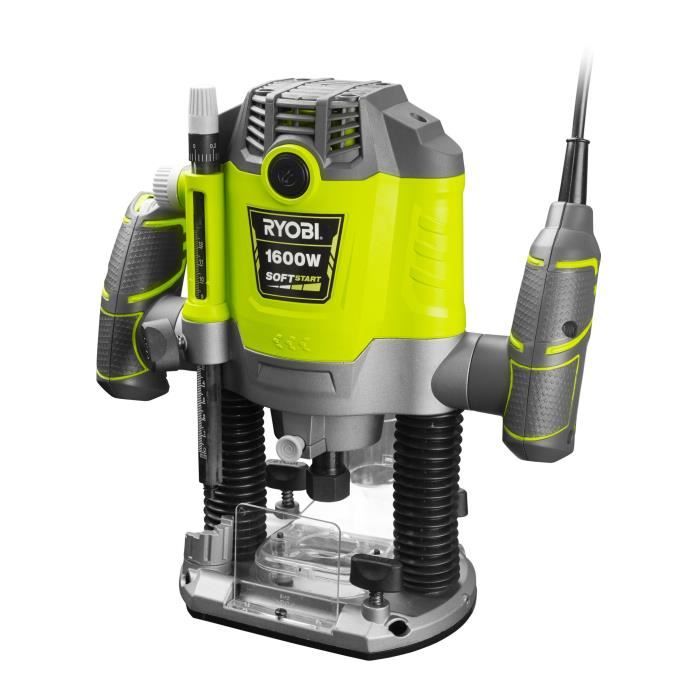 RYOBI Défonceuse électrique RRT1600-K 1600 W avec 5 fraises