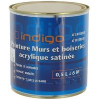 PEINTURE - VERNIS Peinture mur et boiserie 500 ml Indigo - Champagne PEINTURE - VERNIS Peinture mur et boiserie 500 ml Indigo - Champagne