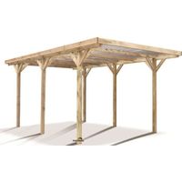 CARPORT Carport bois traité pvc 15,56m² CARPORT Carport bois traité pvc 15,56m²