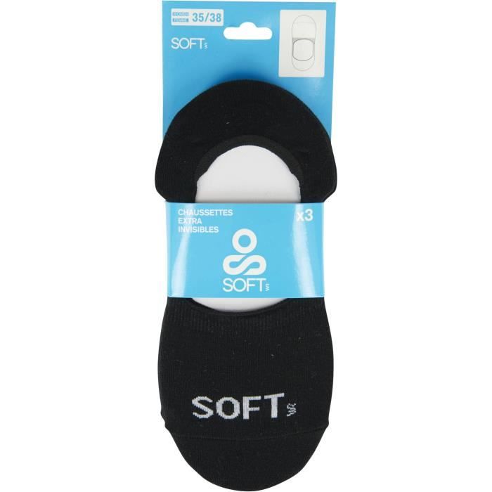 SOFTWR Lot de 3 Chaussettes Extra - Femme - Blanc
