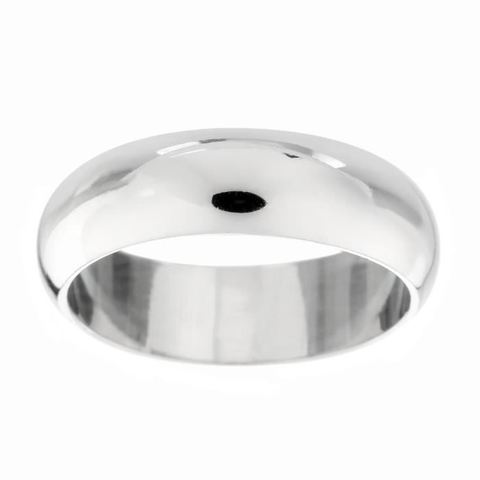 YSORA Alliance bombée Argent 925° Rhodié Mixte