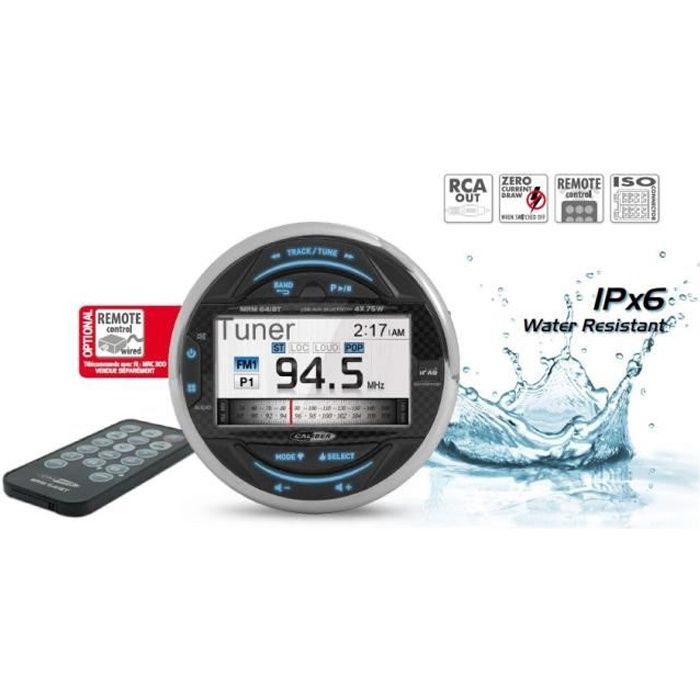 CALIBER Autoradio Marine USB/SD Bluetooth AM/FM MRM641BT