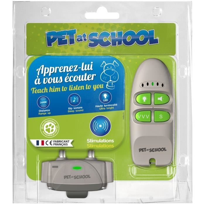 NUM'AXES Collier de dressage Pulse Pet at School - Pour chien