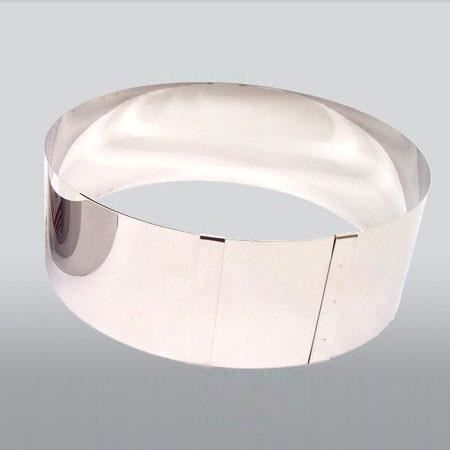 PATISSE Cercle à pâtisserie extensible - Ø 18-30 x H - 9 cm - Gris argenté