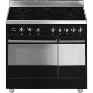 CUISINIÈRE - PIANO Smeg C92IPBL9, Cuisinière, Noir, Acier inoxydable,