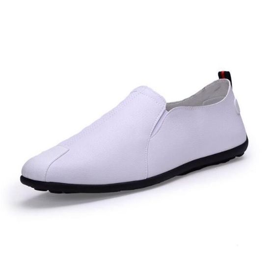 Chaussures Cuir Printemps Mocassins Hommes Ete Plat xz079blanc41 Jyg YWHIE2D9