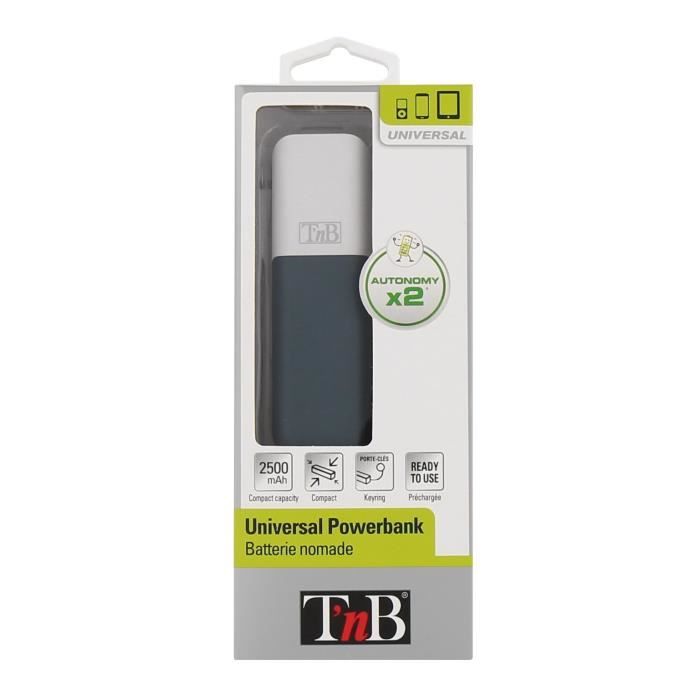 TNB Batterie externe de secours universelle 2500mA