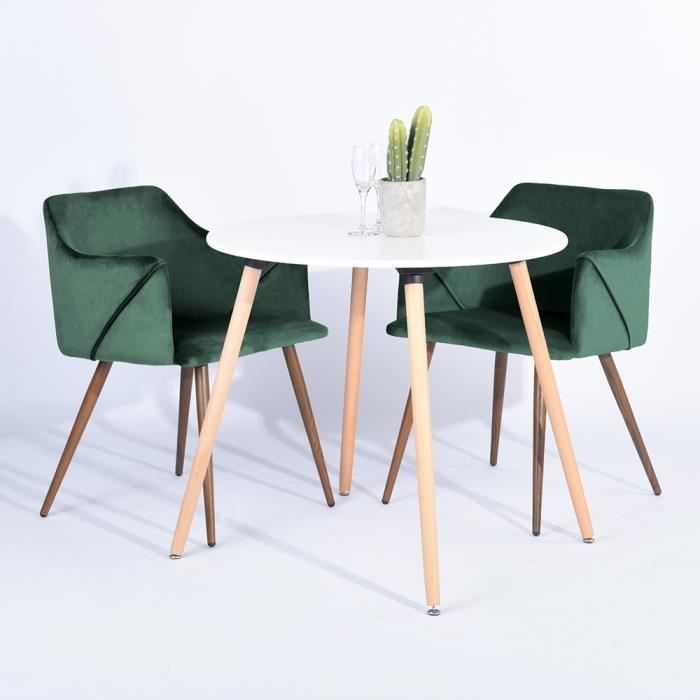 chaise Manger Velours Rembourrée Lot Salle 2 À En Chaise De ybgf67