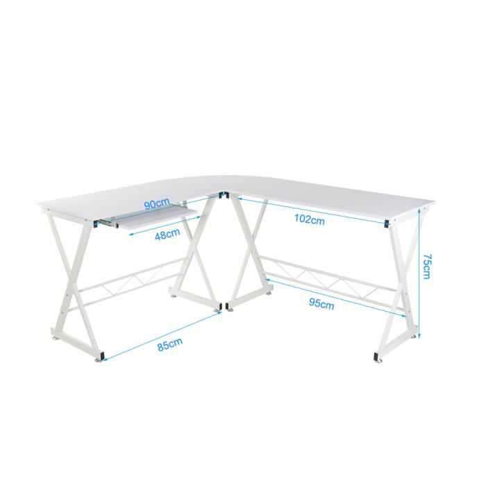 TABLE BUREAU INFORMATIQUE BUREAU D’ANGLE ORDINATEUR3