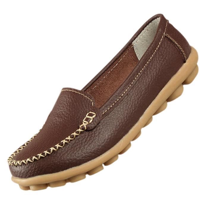 100 Brune Chaussures Brune Travel Femme Nouveau trav Eur37 Comfort rouge Chaussure In Veritable Independent Us6 Slip Flats Cuir on Yqfw6F6