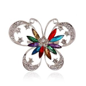 1pc Vintage Émail Strass Strass Papillon Broche Broche Pin Mariage Decor