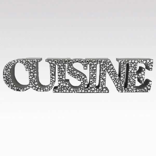 Mot déco Cuisine taupe strass - Achat / Vente plaque de ...