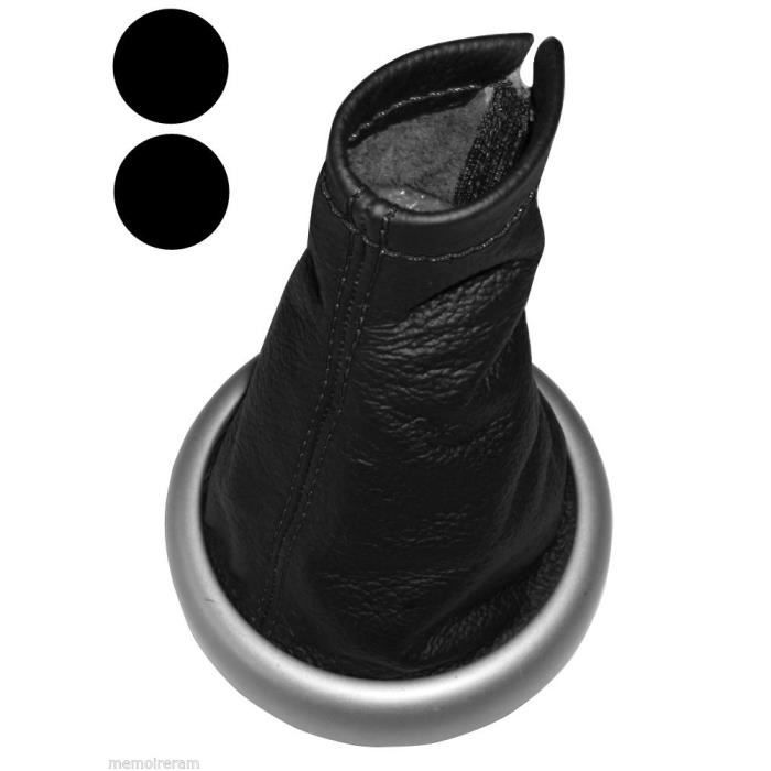 Aerzetix Soufflet de levier de vitesse en 100/% CUIR v/éritable avec coutures//surpiq/ûres noires