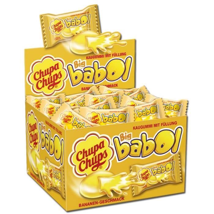Chupa Chups Big Babol chewinggum Banane 60 pcs Achat / Vente chewing