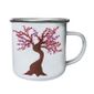 280ml Tasse Arbre Aux Fleurs Roses Rouges Art Design Rétro étain émail Tasse 10oz280ml B217e