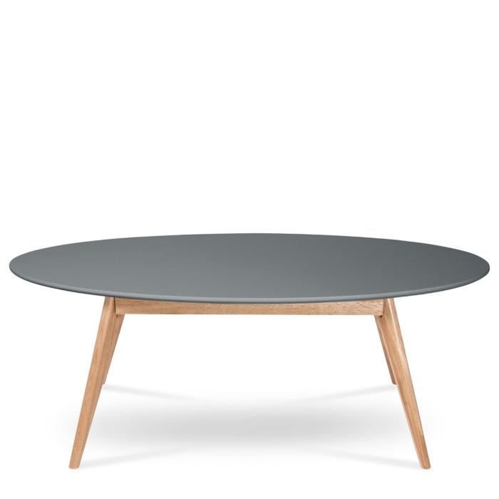 table basse ovale design