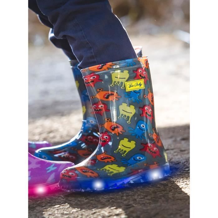 BOTTE Bottes de pluie Monster clignotante , BE ONLY