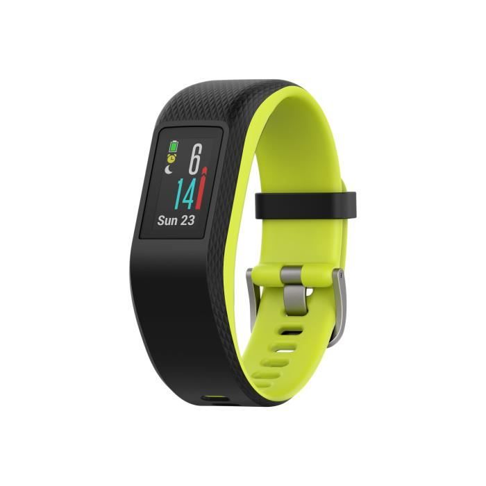GARMIN Bracelet de sport avec GPS et cardio - Vert citron - Taille L