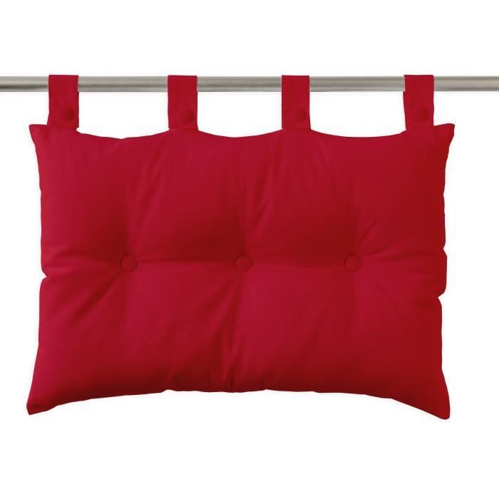TODAY Coussin tête de lit 100% coton - 50 x 70 cm - Rouge pomme d'amour