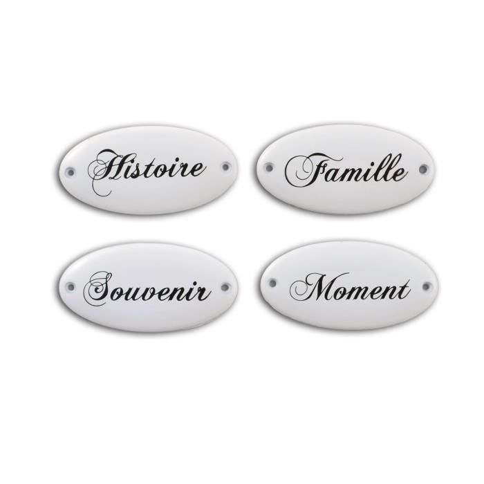 TOGA Pack de 4 Plaques Emaillés