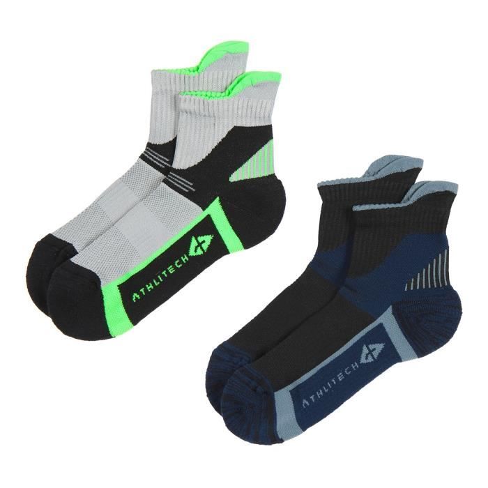 ATHLI-TECH Chaussettes Trail X 2 - Mixte - Bleu