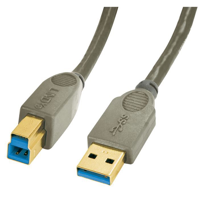 LINDY Câble USB 3.0 type A / B - Anthracite - 3m