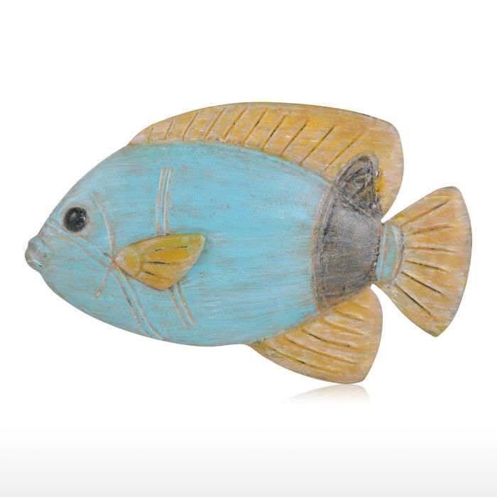 Tooarts Décoration Objet Murale En Fer Poisson Ornement Artisanal Pour Salon Bureau Salle Détude Cadeau Danniversaire Fête - 