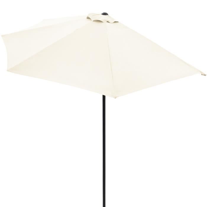 demi-parasol avec manivelle Ø 3m pour terrasse balcon - achat