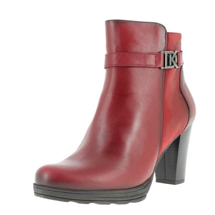 Femme Dorking Achat Bottines Rouge Low 7281 Reina Boots mNO80vnwy