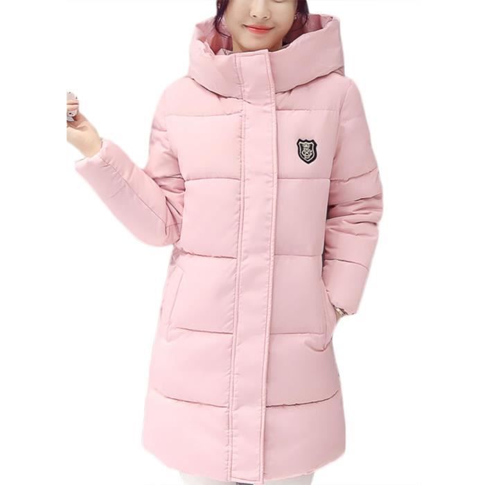 Hiver Eozy Longue Femme Doudoune Fille À Rose Capuche Mode Manteau 8U8pwqR