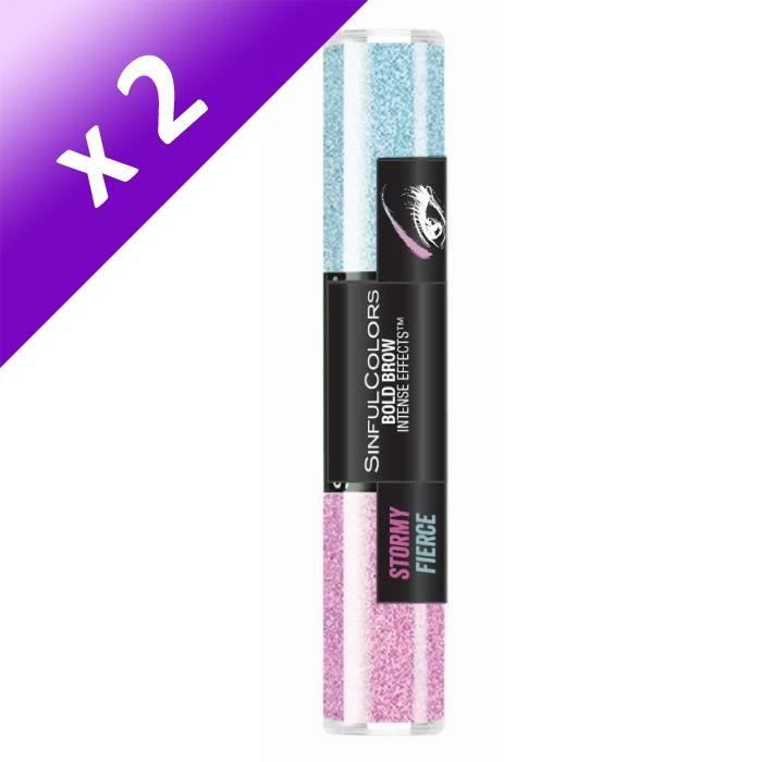 Produit shopeco.fr : Lot De 2 - SINFUL Gel colore sourcils n°001 Stormy Fierce - 3 ml