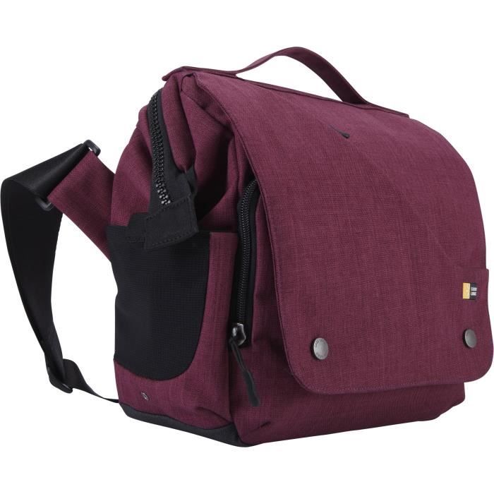 CASE LOGIC FLXM-101 Sac bandoulière pour Appareil photo Reflex, accessoires et tablette 10'' - Bordeaux