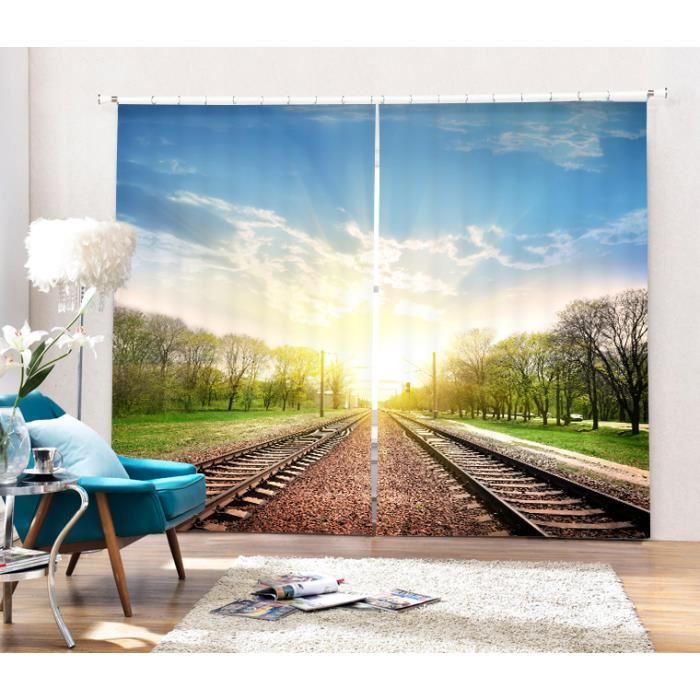 Rideaux chemin de fer créatif 3D effect l\'ombrage 118\ Rideaux chemin de fer créatif 3D effect l\'ombrage 118\