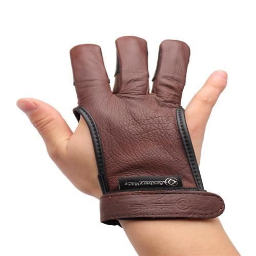 Gant De Tir à L’arc 3 Doigts + Protège-bras – Sangles