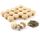 20x Poignée Bouton bois sans peinture 32x26mm pour