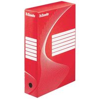 Boîte à archive ESSELTE Boxy - Boîte archive - P 10 cm - Rouge Boîte à archive ESSELTE Boxy - Boîte archive - P 10 cm - Rouge