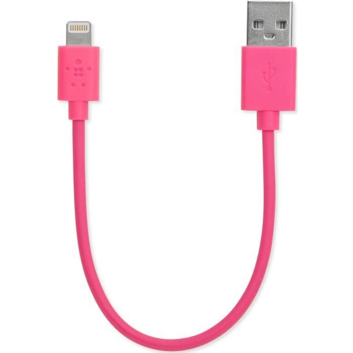 BELKIN Mixit Câble PINK LTG to USB Charge Sync 2,4A 6p