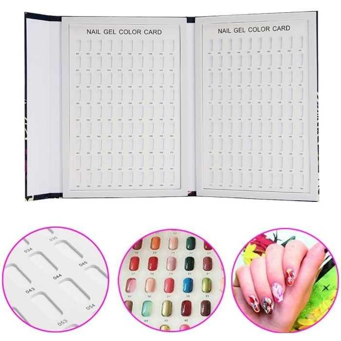 Neufu 180 Tips Album Nuancier Vernis à Ongles Gel Présentoir Polish