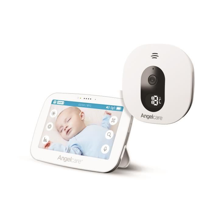 ANGELCARE Moniteur bébé AC510 sons et vidéo - Transmission numérique sécurisée 2,4 GHz
