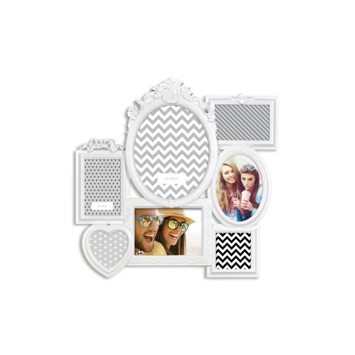 CASITA Pêle mêle Lover 7 vues moulures - Blanc