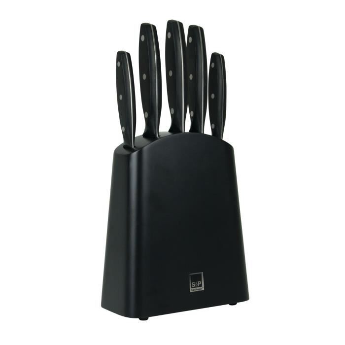 SP Bloc couteau Blade - 6 pièces - Noir